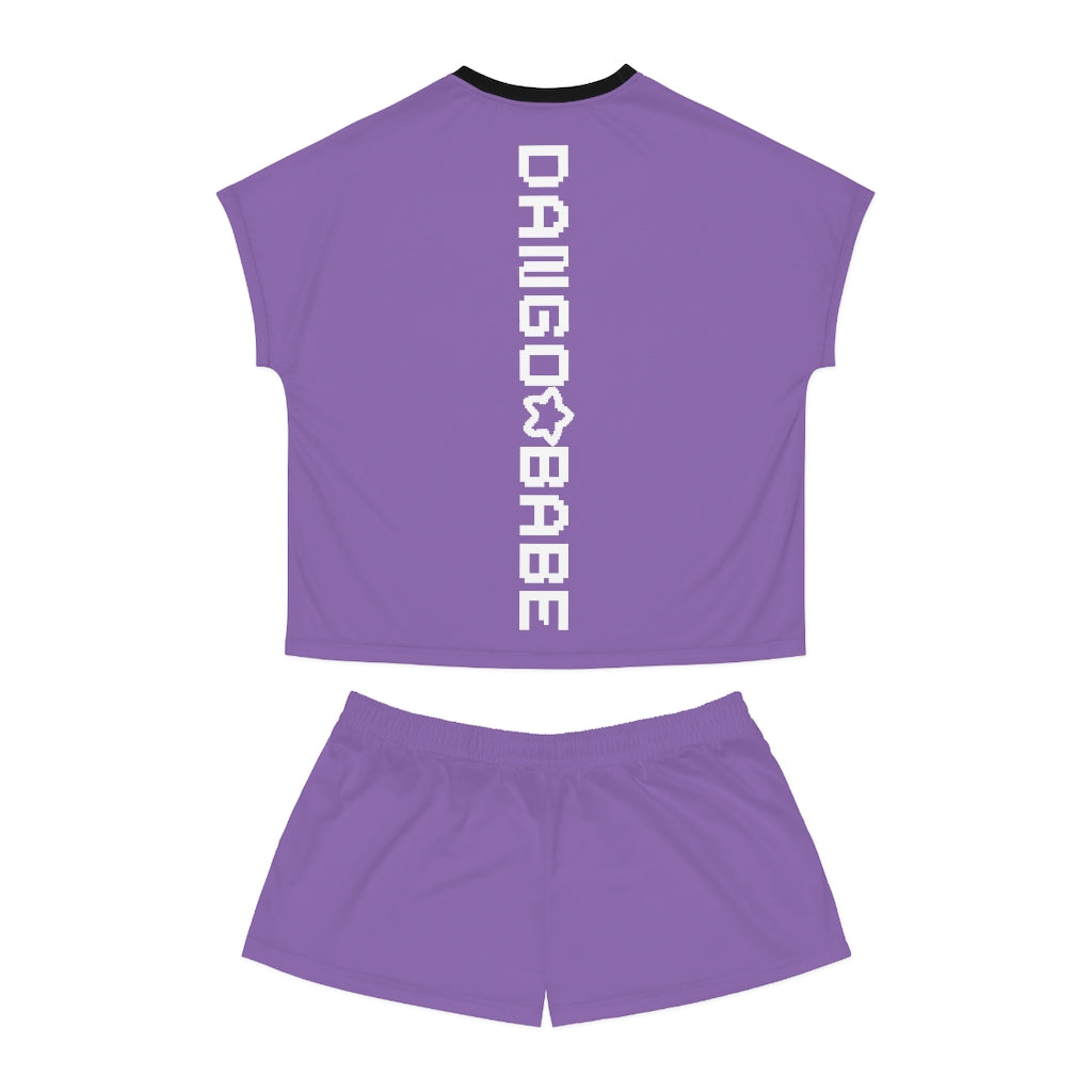 Sad P***y Women's Short Pajama Set [PURPLE]