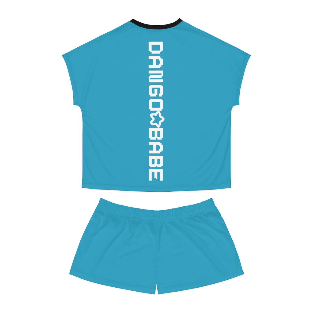 Sad P***y Women's Short Pajama Set [TEAL]