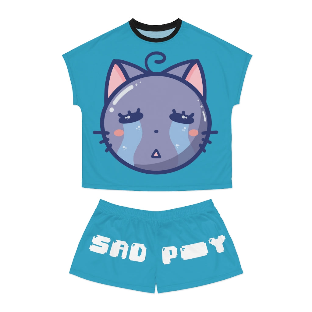 Sad P***y Women's Short Pajama Set [TEAL]