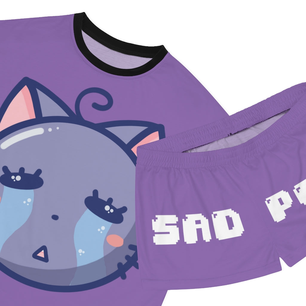 Sad P***y Women's Short Pajama Set [PURPLE]